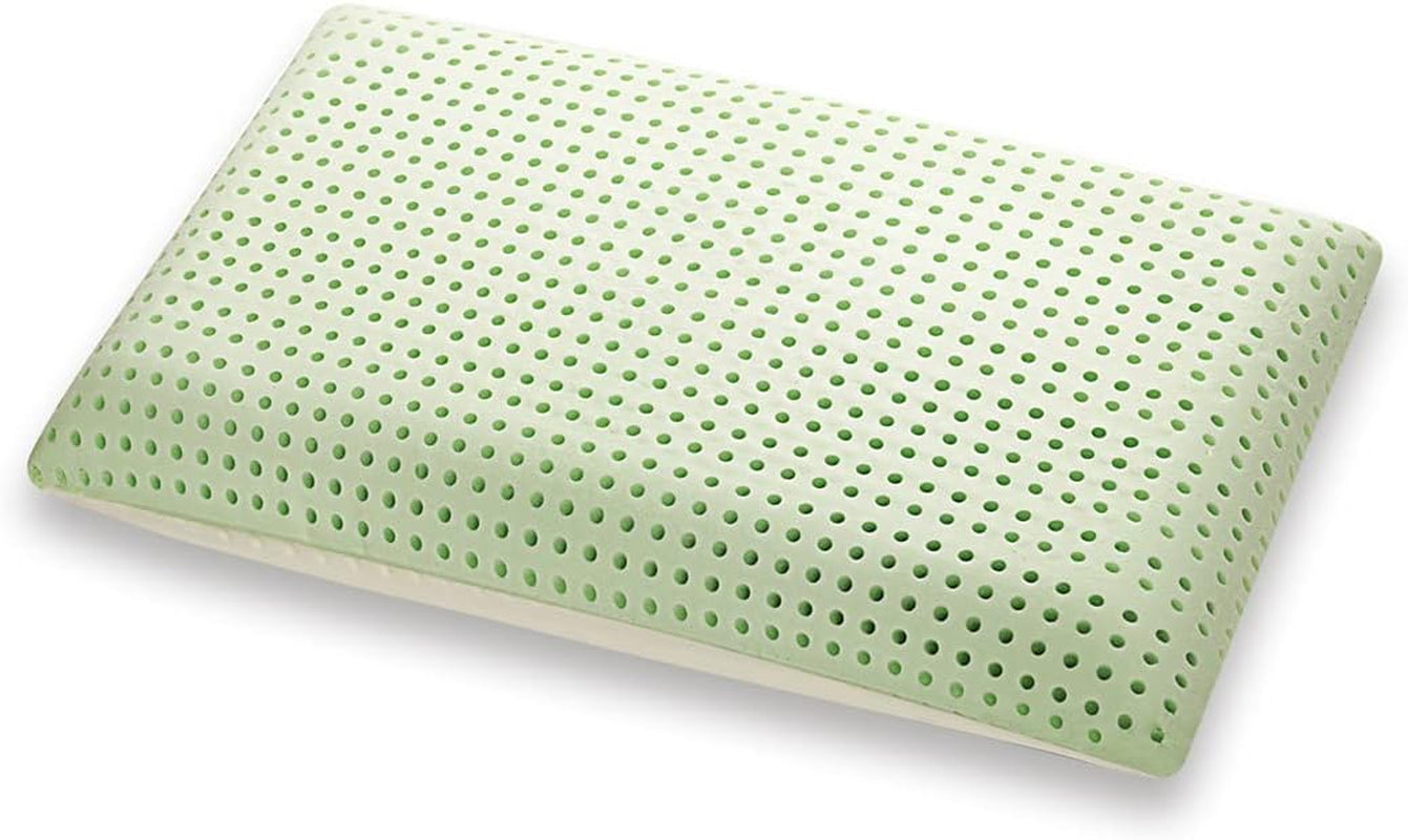 Almohada Ortopédica de Soporte Cervical - Aloe Orgánico - Almohada Viscoelástica de Aloe Vera 14 cm de Altura Funda 100% Algodón Almohada Visco - Almohada Viscoelástica - Made in Italy Naty Shop Almohadas Estándar 1 Pieza (1 Pack)