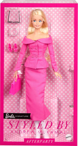 Barbie Signature diseñada por Andrew Mukamal Modepuppe, colección con 3 looks para el día y otros accesorios, incluido el estándar, JBH81