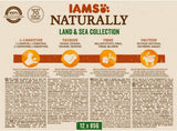 IAMS Naturally Senior Comida húmeda en salsa - Comida húmeda de carne y pescado de alta calidad para gatos mayores, Colección Land & Sea, 12 x 85 g