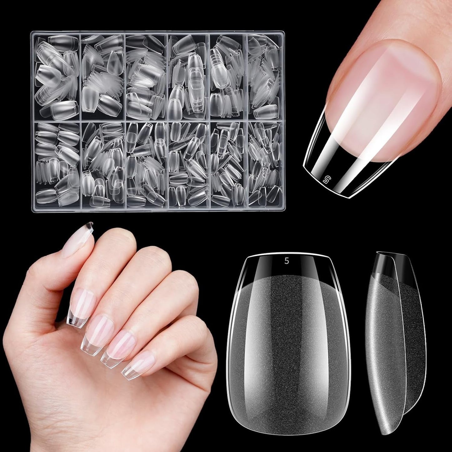 Uñas Artificiales Cortas 500 Piezas Puntas De Uñas De Gel Suave De Cobertura Completa Para Uñas De Gel 12 Tamaños Puntas De Uñas Prepulidas Para Uñas De Gel Uñas Artificiales Cortas Extensiones De Uñas De Ataúd Con Caja