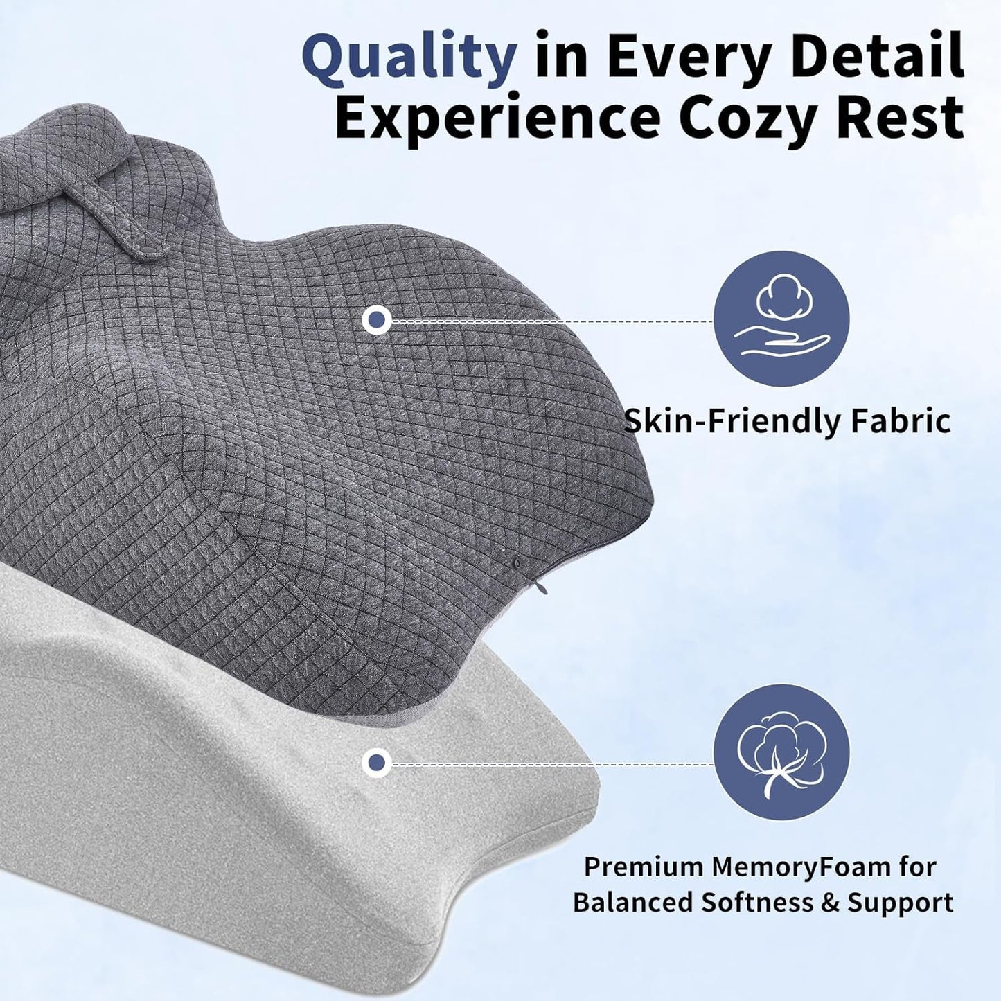 Almohada de lectura: almohada para la espalda, reposacabezas ajustable, almohada de lectura de espuma viscoelástica para cama, almohada ergonómica para la espalda, el cuello y las piernas, almohada de apoyo lumbar
