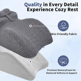 Almohada de lectura: almohada para la espalda, reposacabezas ajustable, almohada de lectura de espuma viscoelástica para cama, almohada ergonómica para la espalda, el cuello y las piernas, almohada de apoyo lumbar
