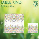 Talking Tables Servilletas desechables tipo mesa, servilletas de papel suave, servilletas desechables con estampado floral, para bodas o uso diario, ecológicas, compostables, reciclables