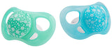 Chupetes para bebé Twistshake - Paquete de 2 | Forma de ortodoncia | Ultraligero | Tetina de silicona suave | Sin BPA | Apto para bebés a partir de 6 meses | azul verde