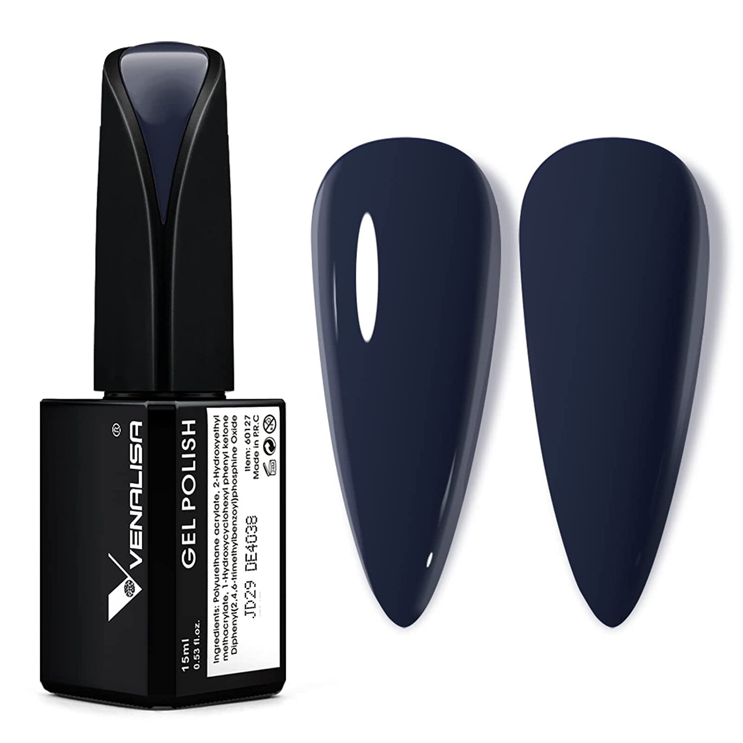 VENALISA Esmalte de uñas UV Coral Orange 15ml Esmalte de uñas en gel para lámpara de uñas UV Modelos de esmalte de uñas en gel de color naranja coral transparente para diseño de uñas DIY