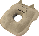 Almohada para dormir de oficina, algodón con memoria, linda almohada con orificio para las orejas, almohada para dormir suave, almohada para dormir de lado, almohada para las orejas para mujeres, niñas y niños (gatito gris) Almohadas ortopédicas cervicales Naty Shop Gato Gris