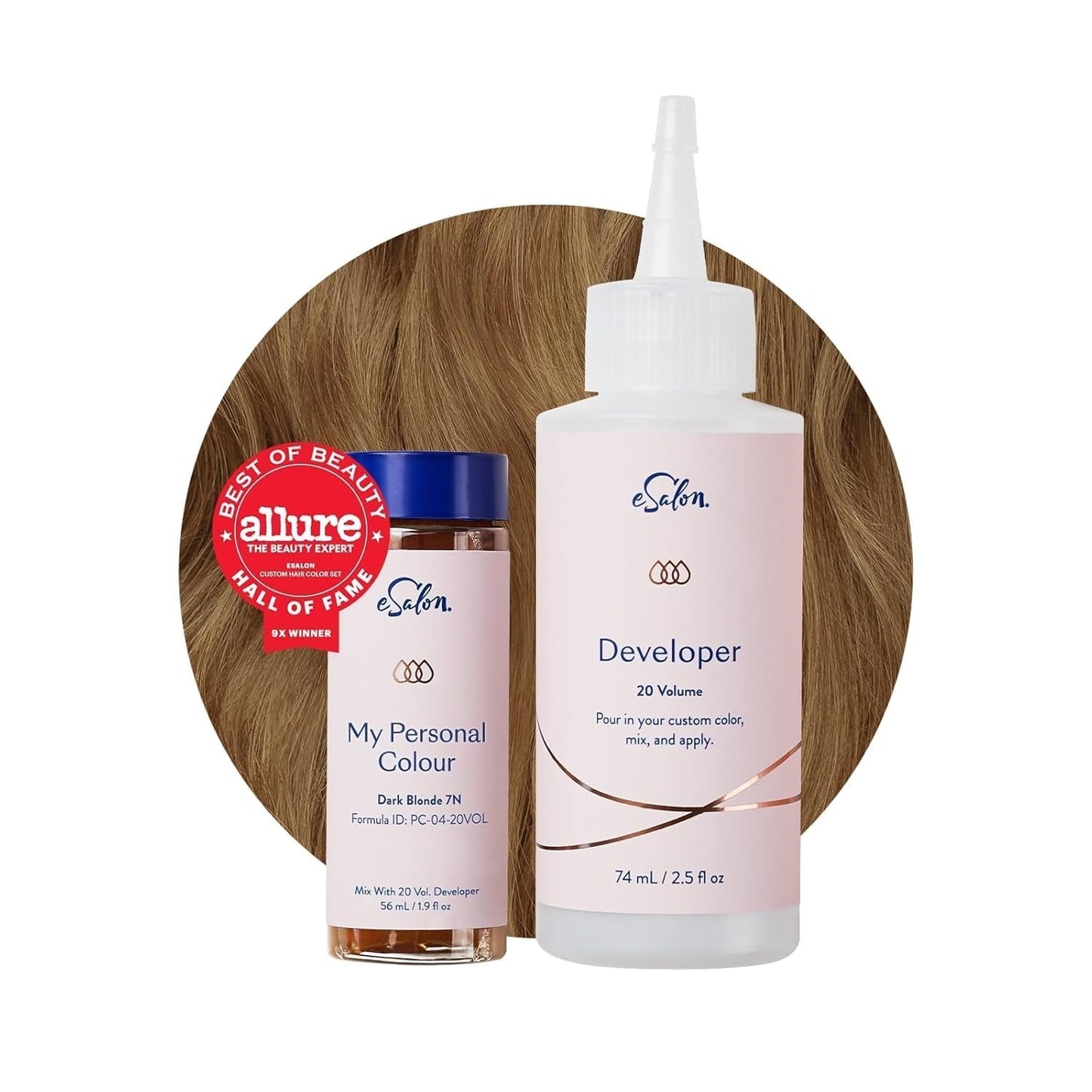 Set de Tinte Capilar Permanente Cobertura 100% de Canas Coloración Casera 0% Amonia Tintes Capilares Tintes Multidimensionales Tintes Capilares Profesionales Naty Shop Tinte Capilar Rubio Oscuro 7N