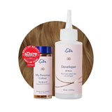 Set de Tinte Capilar Permanente Cobertura 100% de Canas Coloración Casera 0% Amonia Tintes Capilares Tintes Multidimensionales Tintes Capilares Profesionales Naty Shop Tinte Capilar Rubio Oscuro 7N