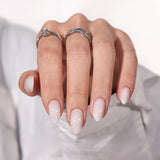 Btartbox Uñas Postizas Cuadradas Cortas Pegamento Baby Boomer En Uñas Postizas Rosa Degradado Blanco Uñas Artificiales Cortas con Pegamento para Uñas 30 Piezas Uñas Postizas Cuadradas