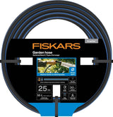 Fiskars Manguera de jardín ML X Series Manguera de agua para riego manual, 13 mm (1/2"), Longitud: 25 m, Conexión universal, Protección UV, Protección contra heladas, Resistente a la torsión, Azul, 1076045