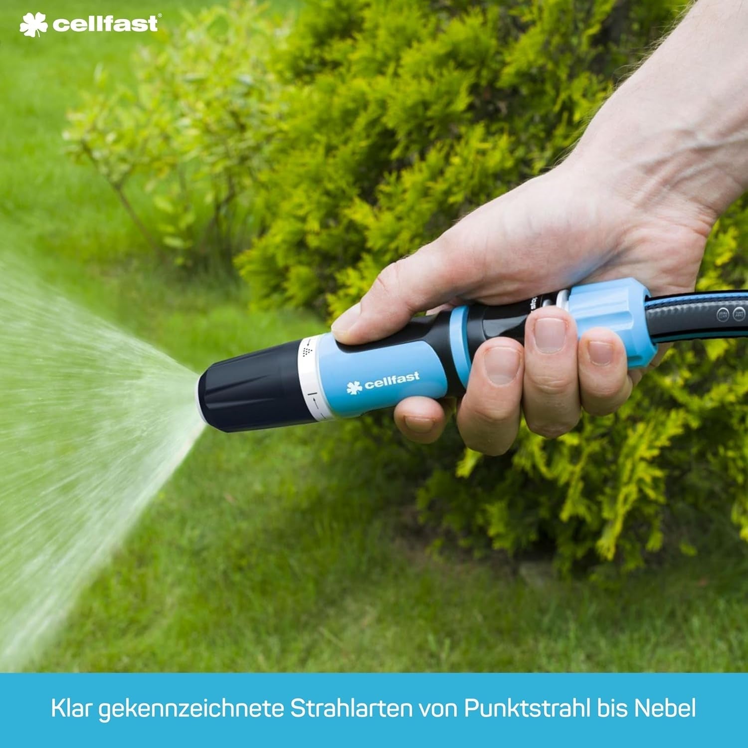 CELLFAST Pulverizador de limpieza Lanzas de limpieza Aspersor de jardín Aspersor de césped Flores Plantas Sistema Safetouch ENERGO