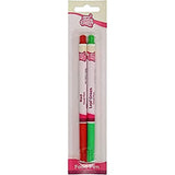 Funcakes Rotuladores colorantes alimentarios rojo-verde: rotuladores colorantes alimentarios, punta flexible para líneas gruesas y finas, bolígrafo comestible para galletas, pasteles, fondant y más, ideal para personalización, certificado Halal