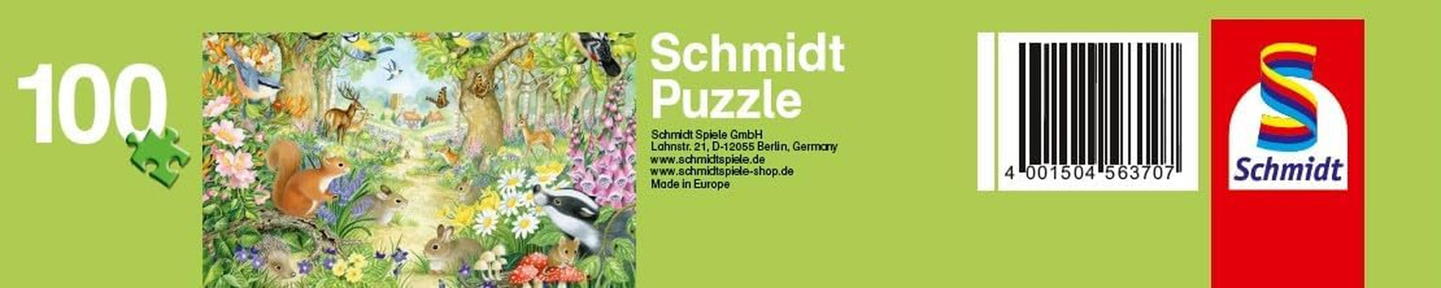 Schmidt Spiele 56370 Animales en el bosque, puzzle para niños, 100 piezas Puzzle Naty Shop