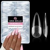 Puntas de uñas de Gel de bailarina, 216 Uds., 12 tamaños, puntas de uñas de Gel suave, juego de extensiones de uñas de cobertura completa, arte semimate DIY para el hogar