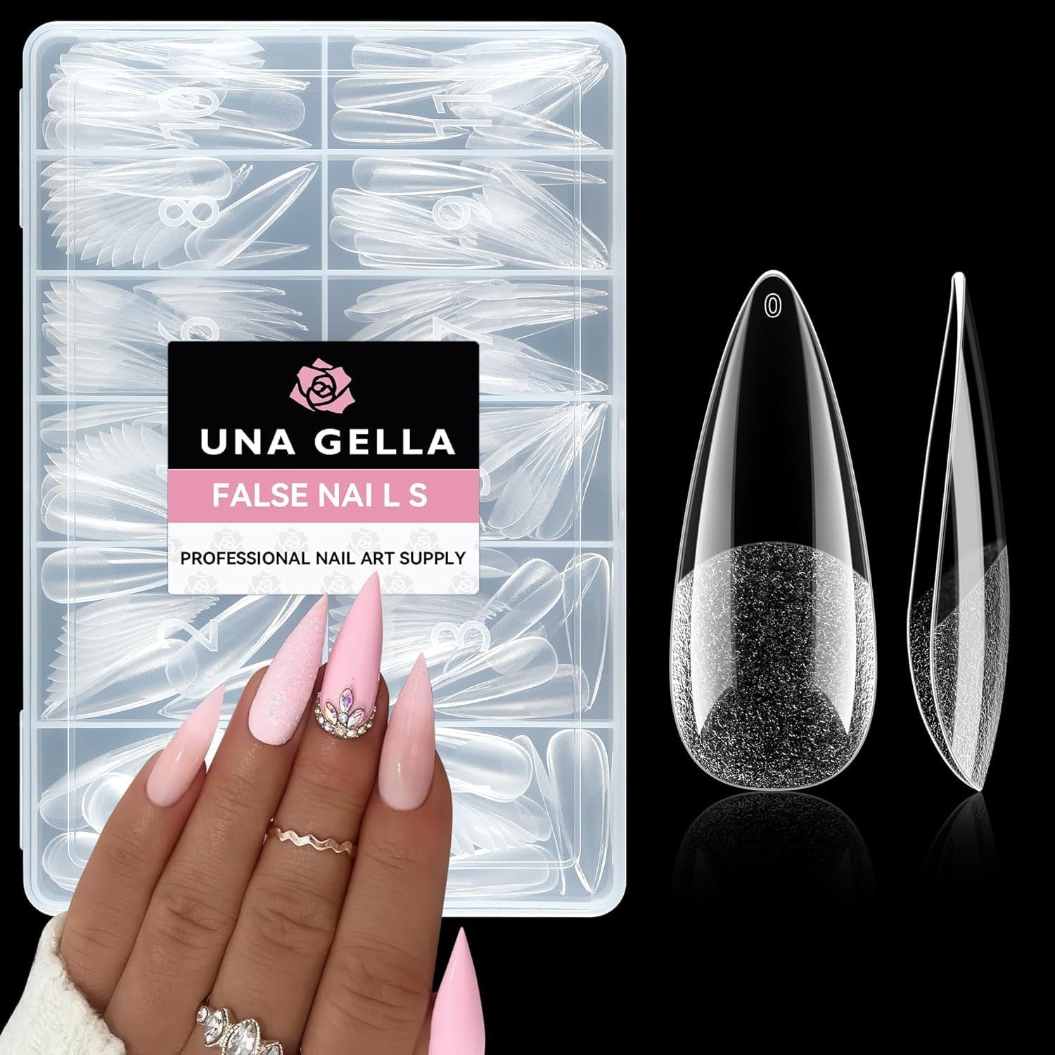 Puntas de uñas de Gel de bailarina, 216 Uds., 12 tamaños, puntas de uñas de Gel suave, juego de extensiones de uñas de cobertura completa, arte semimate DIY para el hogar