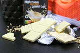 frankonia CHOCOLAT POWER MOTION sin azúcares añadidos - Chocolate blanco crujiente con alto contenido en proteínas y bajo en carbohidratos, 90 g