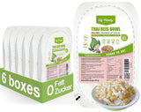 Elf-Family Konjak Reis Thai Brauner Shirataki Bowl -[Diätbox für 1 Wo.] - Instant Jasmin Reis - Fertiggerichte für Mikrowelle - Natürlich Superfoods Mikronährstoffe - Vegano/Bajo en carbohidratos/Fettfrei- Caja de 6 unidades