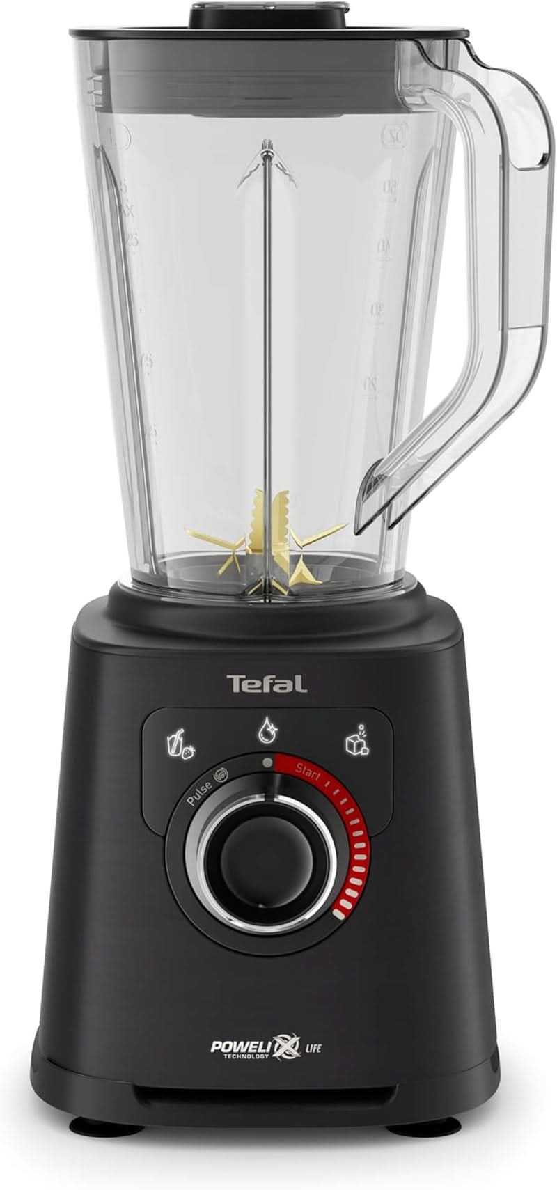 Batidora con base Tefal Perfectmix+, 3 programas automáticos, Powelix-Klingentechnologie, sistema de refrigeración por aire, 2 L de capacidad, Tritan-Behälter, Inkl. Spatel, Schwarz, BL88A831 Cocina Naty Tienda