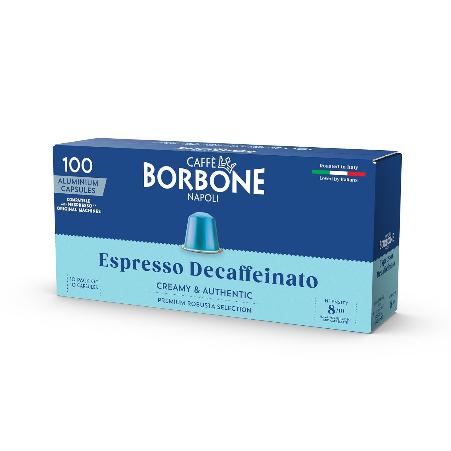Caffè Borbone Decaffeinato - 90 cápsulas de café - cremoso y auténtico - Compatible con Nespresso®* Haushalts-Espressomaschinen