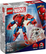 LEGO Marvel Spider-Man Mech vs. Anti-Venom - Juguete de superhéroe con 2 minifiguras - Figura de acción con brazos, piernas y dedos móviles - Regalo para niños y niñas a partir de 6 años 76308 Besuche den LEGO-Store Building Sets