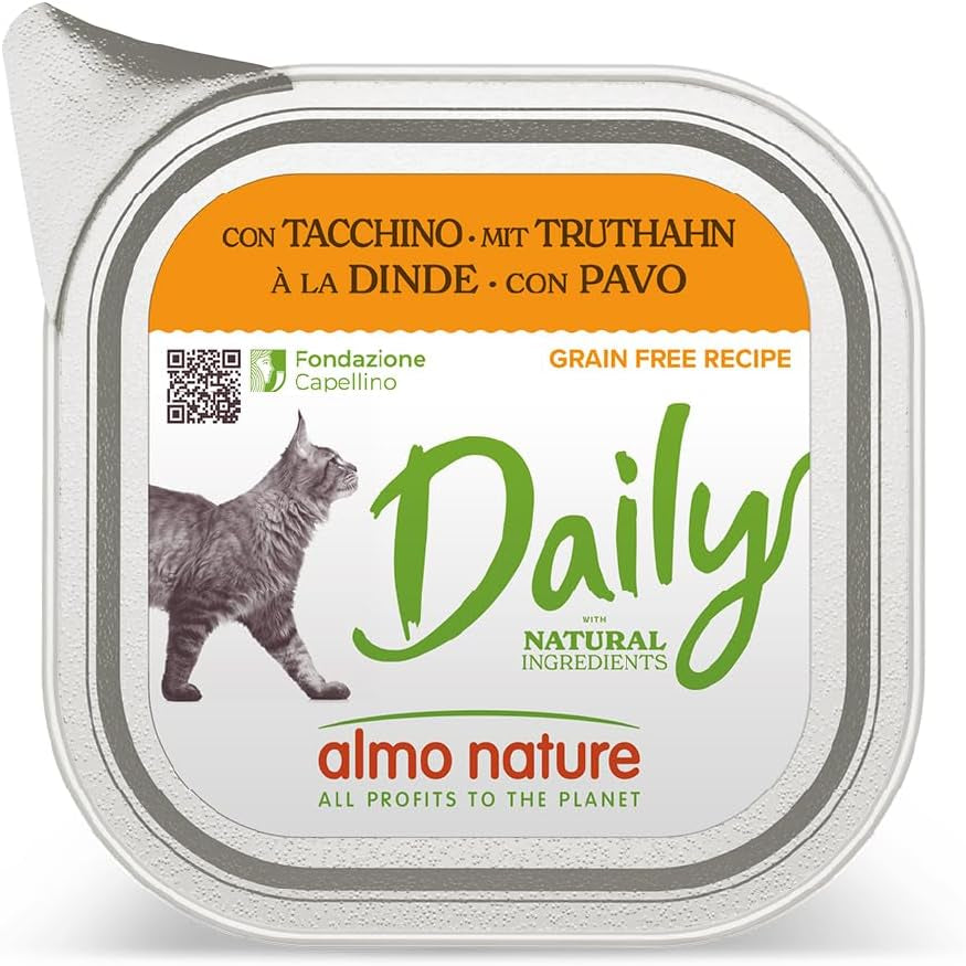 Almo Nature Daily - Nassfutter für Erwachsene Katzen - Pollo - 100 g, Packung mit 32