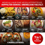 Freidora de Aire Caliente Tefal Dual Easy Fry con dos cámaras, capacidad 5,2/3,1 litros, dos cajones independientes, 7 programas Electrodomésticos Naty Shop
