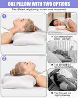 Almohada para el cuello, almohada de apoyo lateral, almohada de espuma viscoelástica, almohada ortopédica, almohada ergonómica de apoyo para el cuello para un soporte óptimo Almohada de apoyo lateral para la espalda y el estómago (62 x 41 x 13 cm) Almohadas ortopédicas cervicales Naty Shop