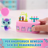 DREAMWORKS GABBY DOLLS HOUSE - Paquete de muebles Meerkätzchen Bobble Kitty, figura de gato con muebles y accesorios para casa de muñecas, a partir de 3 años