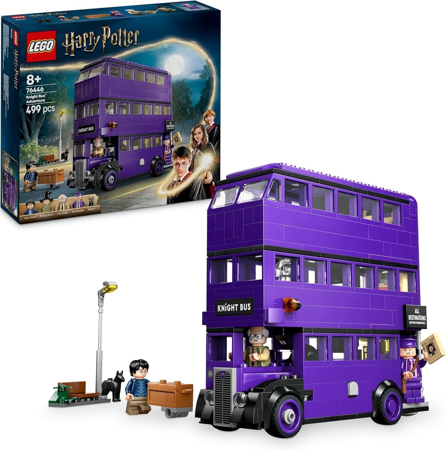 LEGO Harry Potter Aventuras con el Caballero Viajero Set de construcción 5 minifiguras que incluyen Ernie Prang, Stan Shunpike y Padfoot Bus Juguete para fanáticos del mundo mágico Niños y niñas de 8 años 76446 Juegos de construcción Beuche den LEGO-Store Default Title