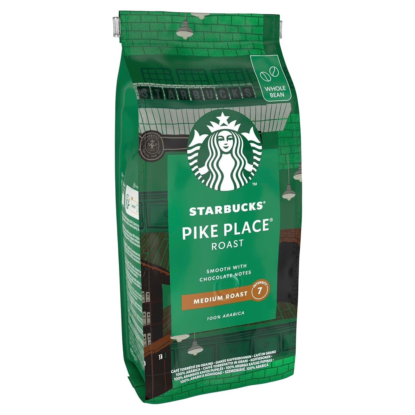 STARBUCKS Pike Place Roast, Mittlere Röstung, Ganze Kaffeebohnen 450g (paquete de 4)