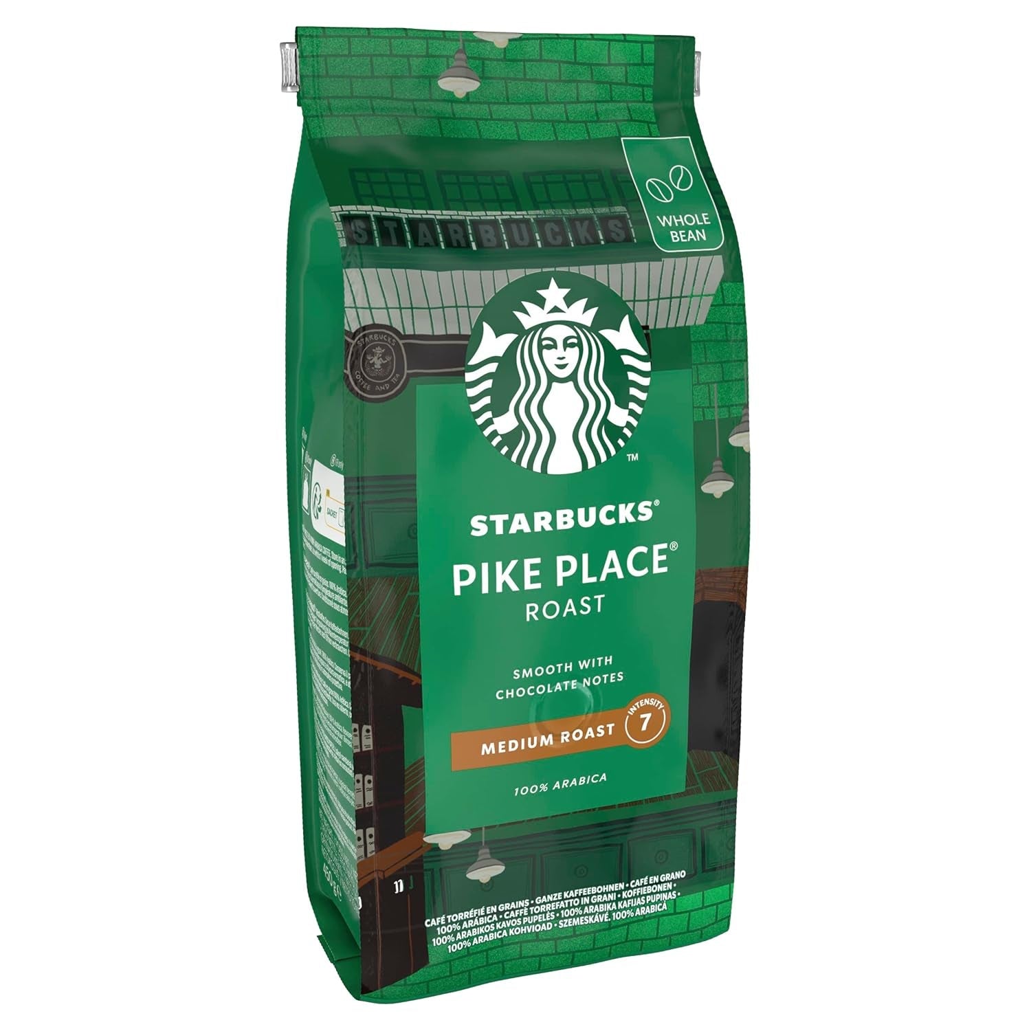 STARBUCKS Pike Place Roast, Mittlere Röstung, Ganze Kaffeebohnen 450g (paquete de 4)
