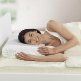 Almohada de soporte para el cuello viscosa Maximex, Almohada de soporte transpirable con relleno de espuma ergonómico, Almohada de soporte para el cuello ajustable en altura y altura para un sueño reparador, Con aloe vera Almohadas estándar Naty Shop