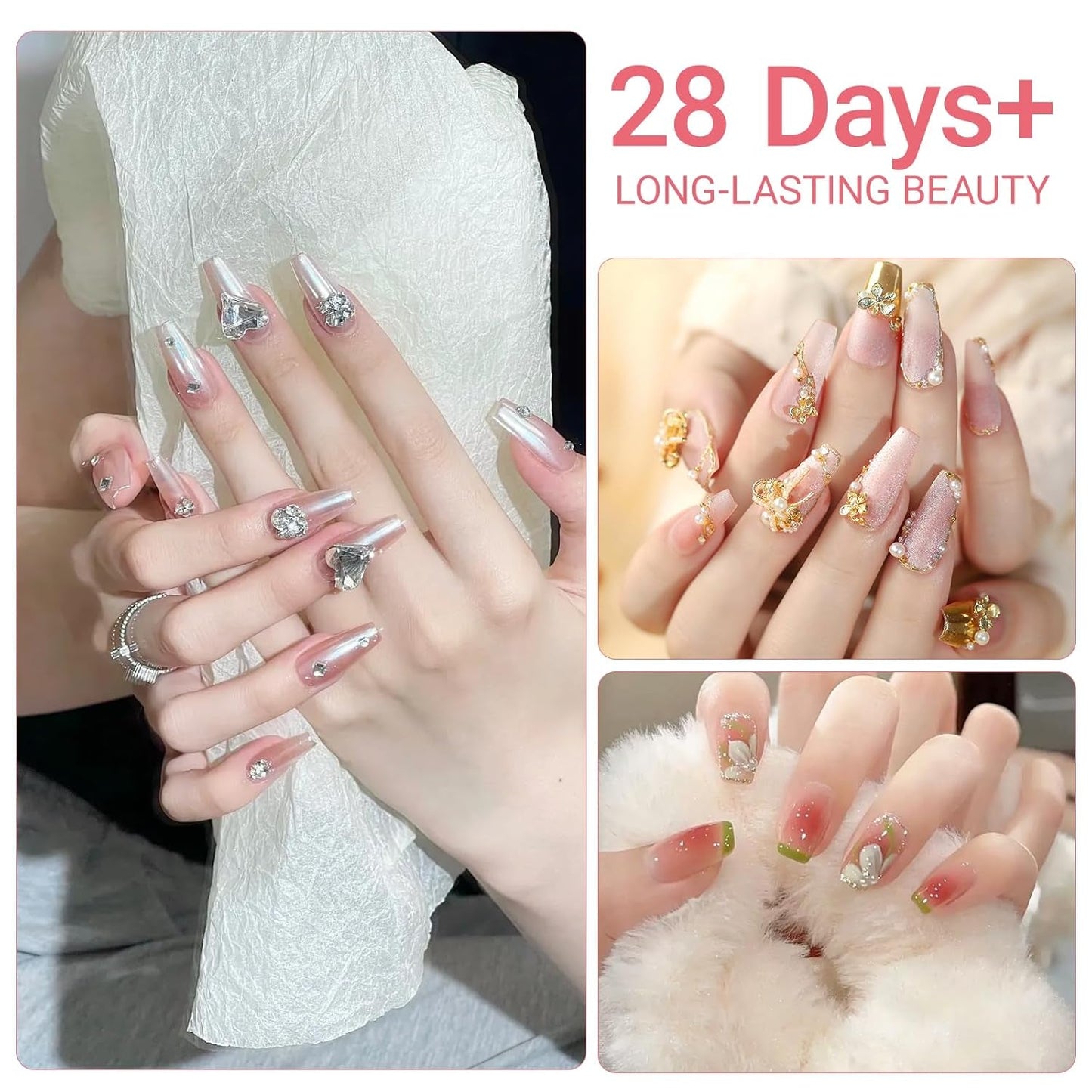 Nägel Selber Machen,Nageldesign-Hilfsmittel,100 piezas Nail Art Schwämme con metallgreifer, Schwammpinsel y esponja aplicador de cepillo para diseños de gradiente Nail Art