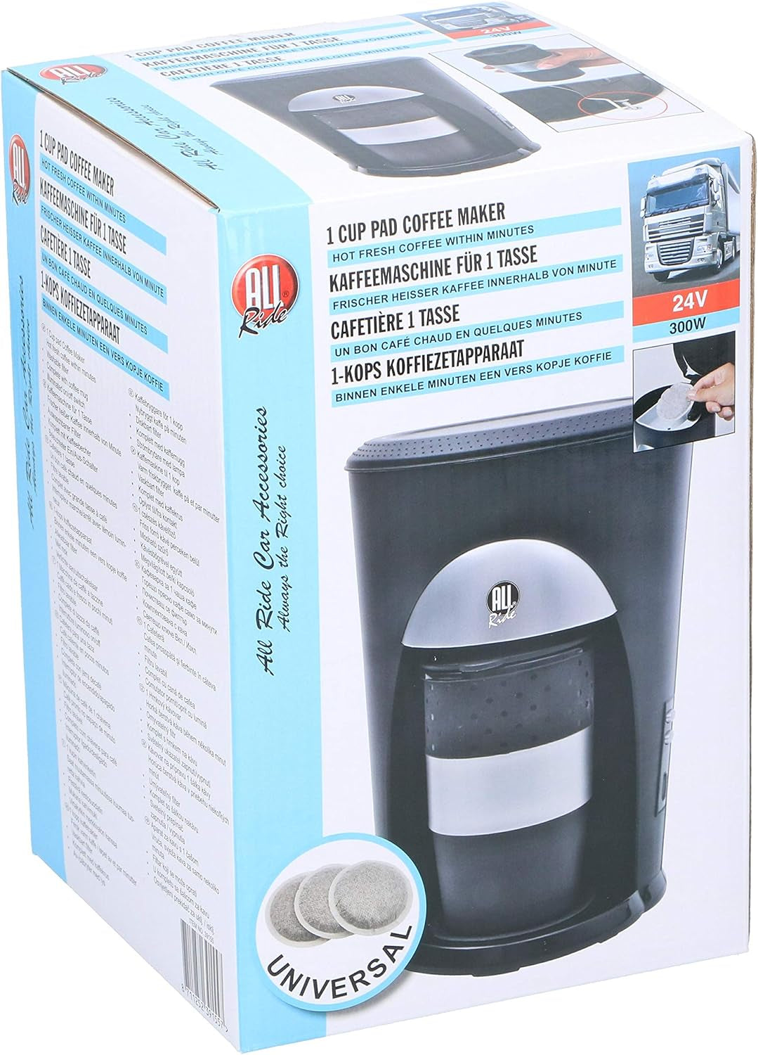 Espresso - Café - Café para llevar - Car Truck 24V - Aktiva 300W - Pad para 1 taza - incl. taza