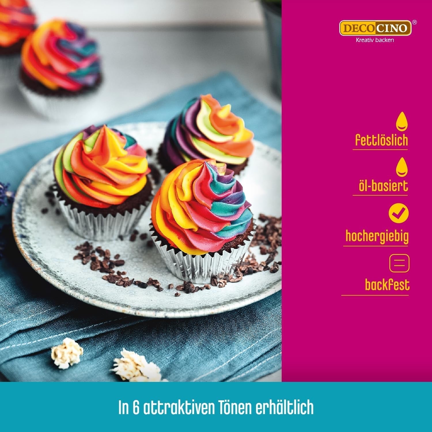 DECOCINO Colorante en pasta liposoluble rojo - 15 g - Colorante alimentario a base de aceite, ideal para colorear masa de chocolate, crema de mantequilla, fondant o galletas (Pack de 3)