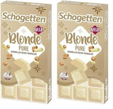 Schogetten Blonde Pure I chocolate blanco con caramelo I 100 g I en porciones individuales (paquete de 2)