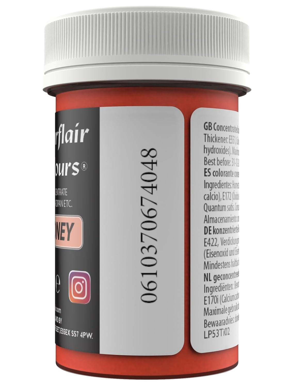 Pasta colorante alimentaria Sugarflair Pastel Pink Honey - Altamente concentrada para usar con crema de mantequilla, pasta de azúcar, glaseado real o mezclas para pasteles, colorante alimentario vibrante - 25 g