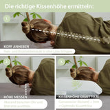 Maxxgoods Almohada Ortopédica Almohada de Espuma de Gel Visco con Funda Protectora de Aloe Vera y Funda Interior 100% Algodón - Almohada para Dormir boca abajo, boca arriba y de lado (42 cm x 70 cm x 12 cm) Almohadas ortopédicas cervicales Naty Shop