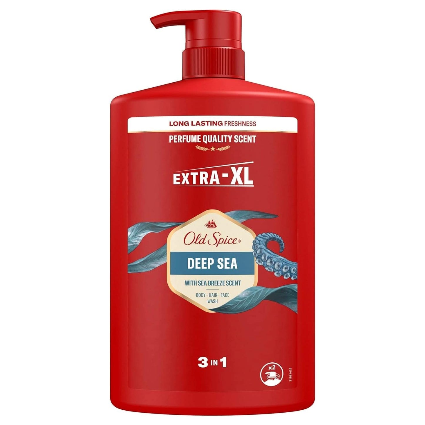 Old Spice Captain Gel de ducha y champú 3 en 1 para hombre, ducha y baño de 1 litro Naty Shop Deep Sea