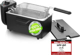 Freidora de Aceite Emerio 3,0L con Tecnología Zona Fría, 2000 W Electrodomésticos Naty Shop Negro