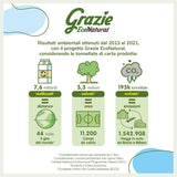 Grazie Natural Papel Higiénico Econatural, 56 Rollos, Papel Higiénico Reciclado Fibrepack, 100% Ecológico, Eco-Friendly, Certificado Ecolabel y FSC Reciclado, Hecho en Italia
