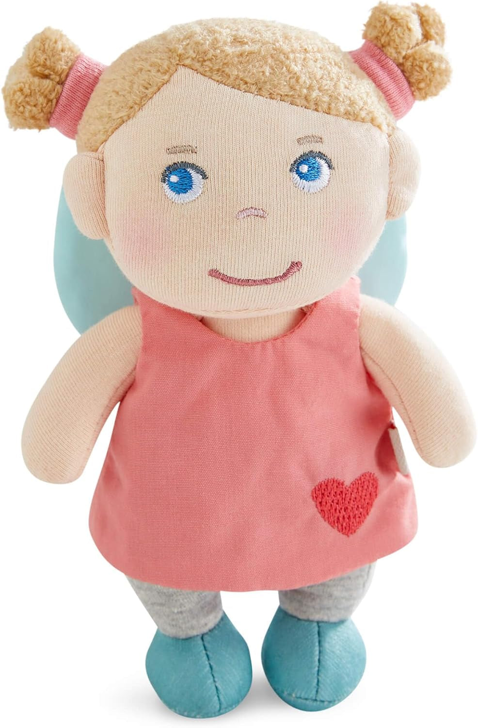 HABA Guardian Angel Lore - Muñeco de tela esponjoso (15 cm), regalo de bienvenida perfecto para bebés y niños pequeños - Lavable a 30 °C - 2011870001