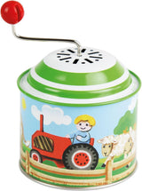 LENA 52760 Caja de música giratoria firme, caja de música de aprox. Caja de hojalata giratoria El viejo Mc Donald tiene una melodía de granja 10,5 x 7,5 cm Caja giratoria de metal Órgano para 18 meses en adelante Motivo de órgano Bebe Toys Naty Shop Título predeterminado