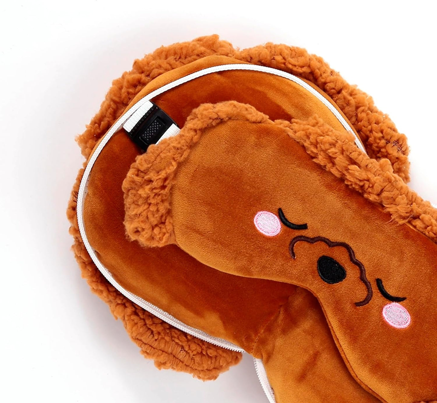 Almohada de viaje Puckator con antifaz Relaxeazzz - La caniche Gigi - lindos animales Almohadas de viaje Naty Shop