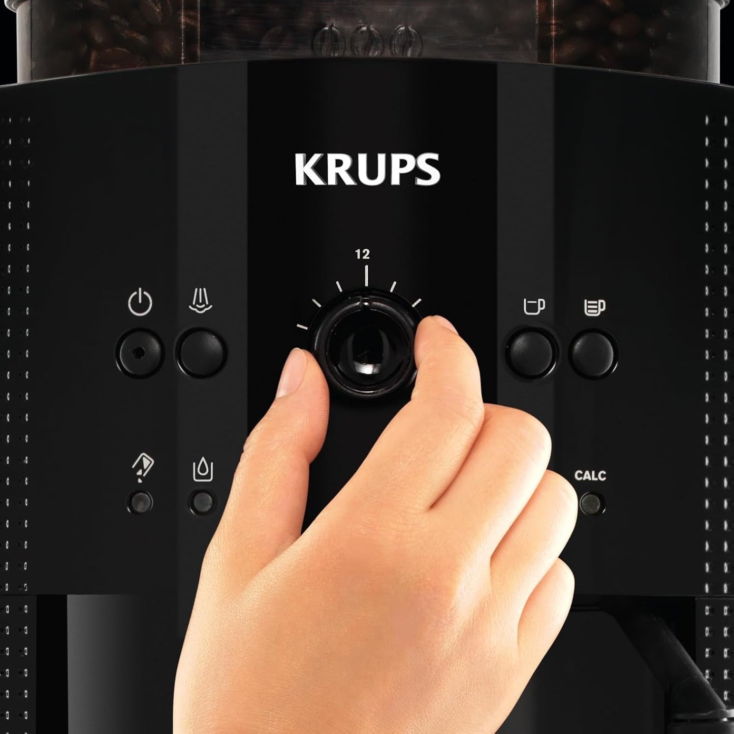 Krups Roma EA81M8 Cafetera espresso 1,7 L, 3 niveles de temperatura, 3 texturas de café molido, Negra