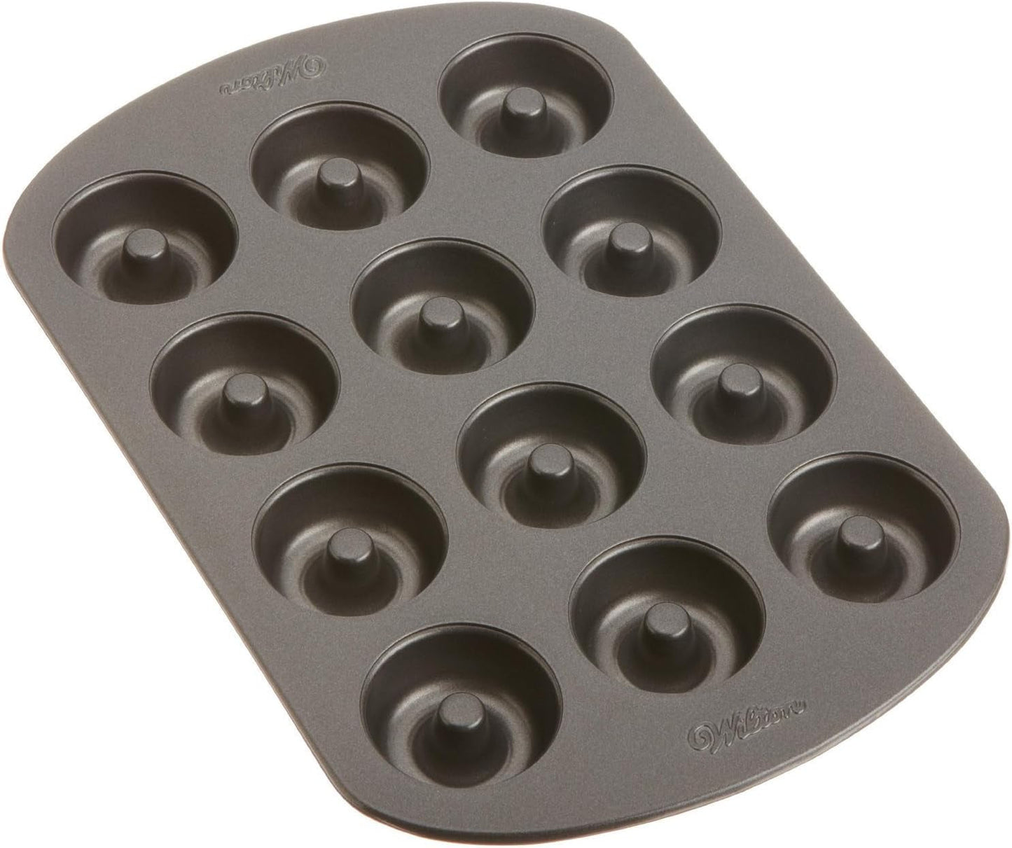 Wilton Donut-Backform Mit 12 Mulden Donutform, Hochwertige Donut Backform Mit Antihaftbeschichtung Für 12 Mini-Donuts, Spülmaschinenfest Moldes y bandejas para hornear Naty Shop Medium