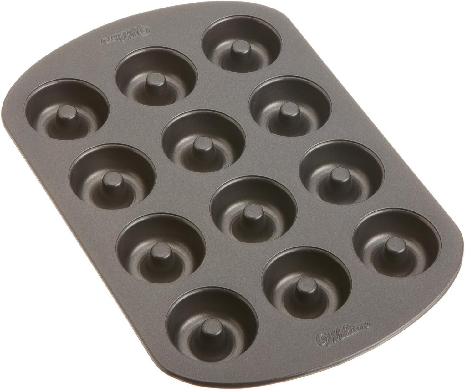 Wilton Donut-Backform Mit 12 Mulden Donutform, Hochwertige Donut Backform Mit Antihaftbeschichtung Für 12 Mini-Donuts, Spülmaschinenfest Moldes y bandejas para hornear Naty Shop Medium