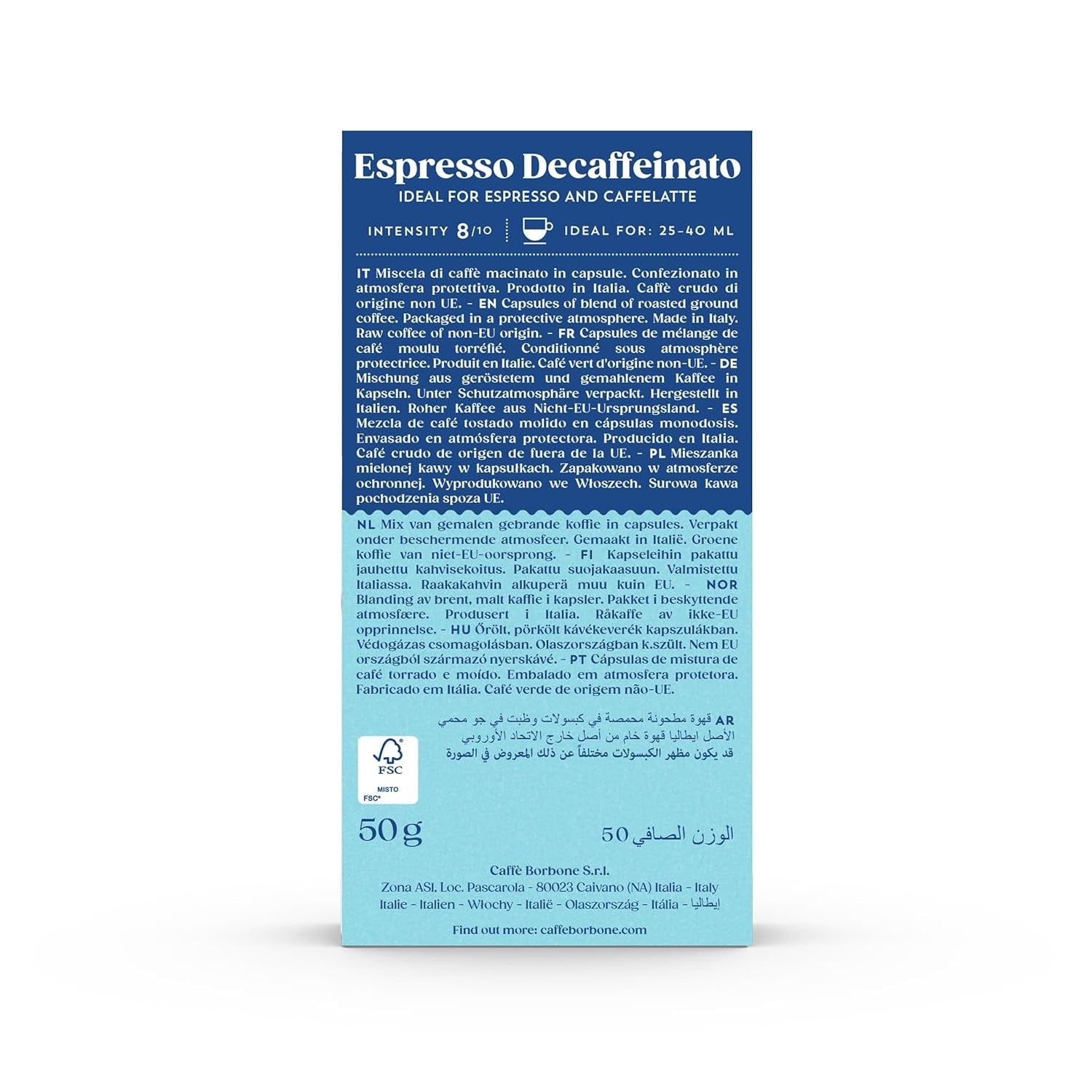 Caffè Borbone Decaffeinato - 90 cápsulas de café - cremoso y auténtico - Compatible con Nespresso®* Haushalts-Espressomaschinen
