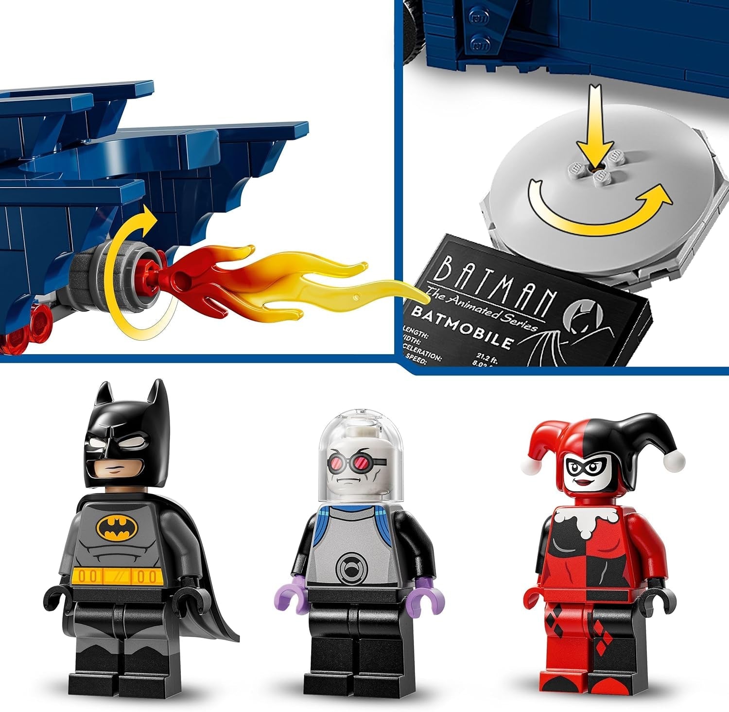 LEGO DC Batman: Batman en el Batimóvil vs. Coche de juguete de dibujos animados Harley Quinn y Mr Freeze para niños, regalo para niños y niñas, 8 años 76274 Juegos de construcción Besuche den LEGO-Store