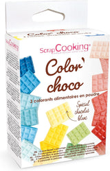 Pintura en polvo soluble en aceite de cocina Scrap 4012, rojo, azul y amarillo, peso 15 g, 3 piezas, coloreada